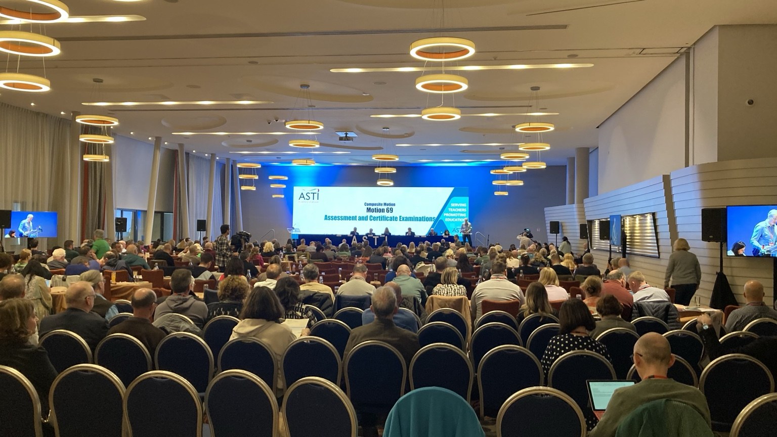 ASTI Annual Convention in Wexford: audience and conference stage